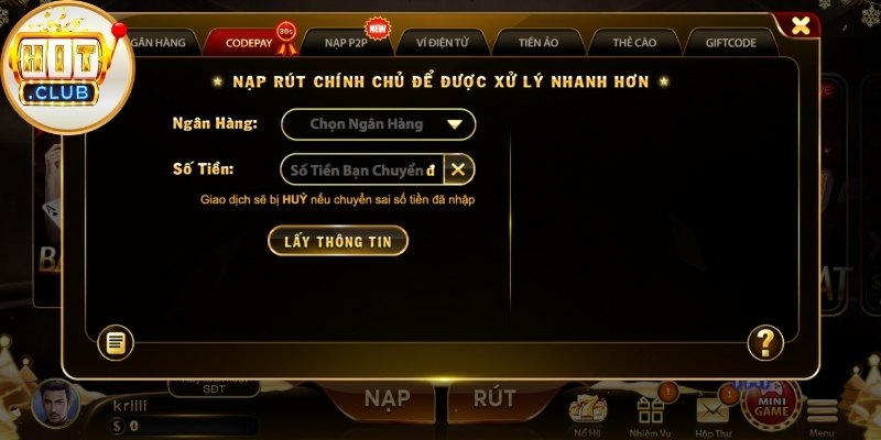 Cách Nạp Tiền Hitclub Và Hướng Dẫn Giao Dịch Nhanh 2026