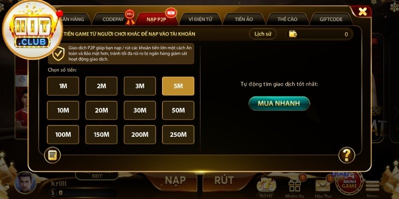 Cách Nạp Tiền Hitclub Và Hướng Dẫn Giao Dịch Nhanh 2026