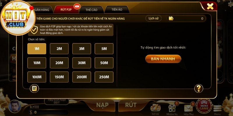 Cách Rút Tiền Hitclub Và Hướng Dẫn Giao Dịch An Toàn 